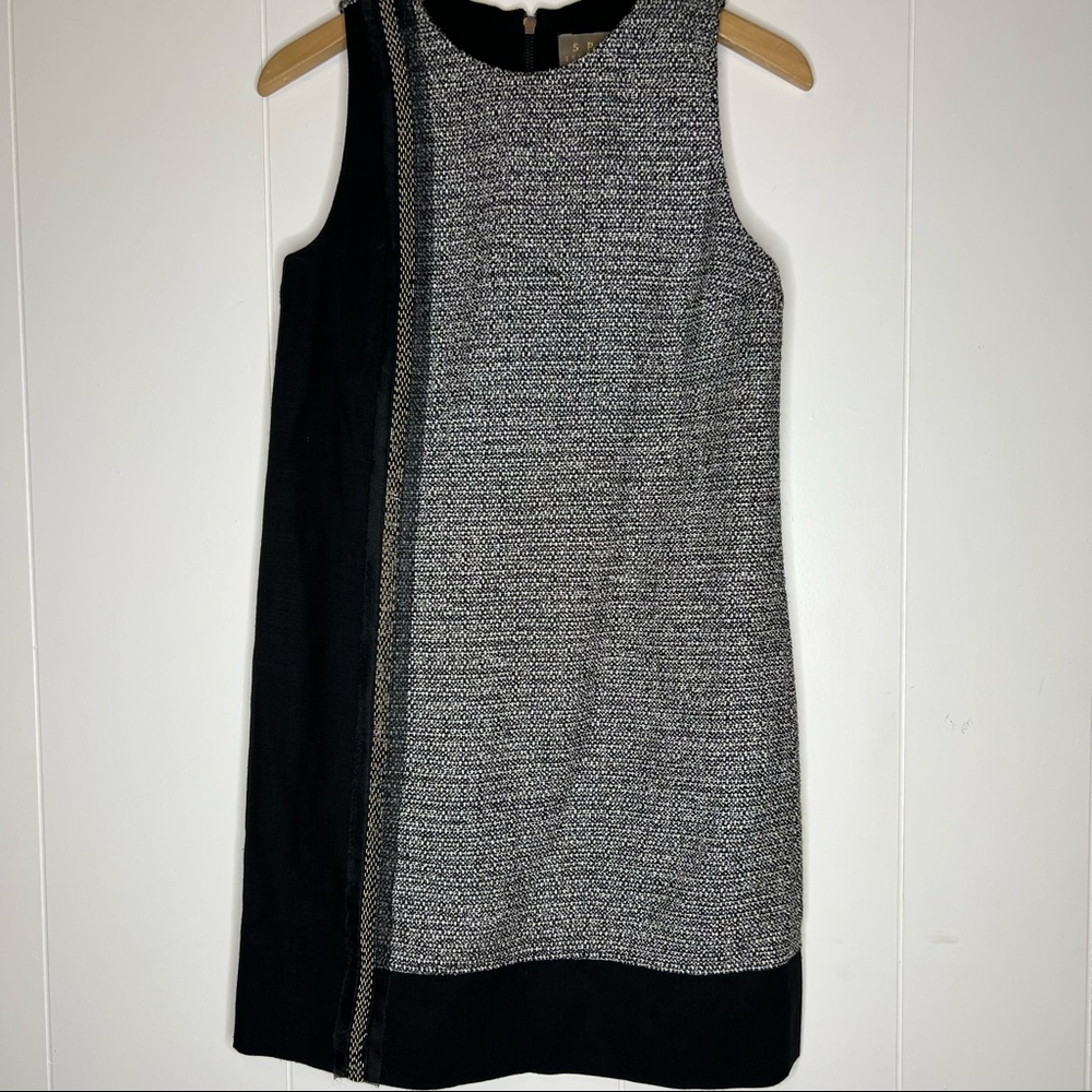 Space Styled Concept Tweed Beaded Mini Dress Sz 40